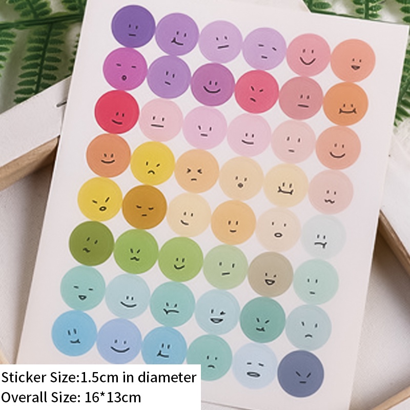 Miếng Dán Trang Trí Hình Mặt Cười Màu Sắc Đáng Yêu Độc Đáo