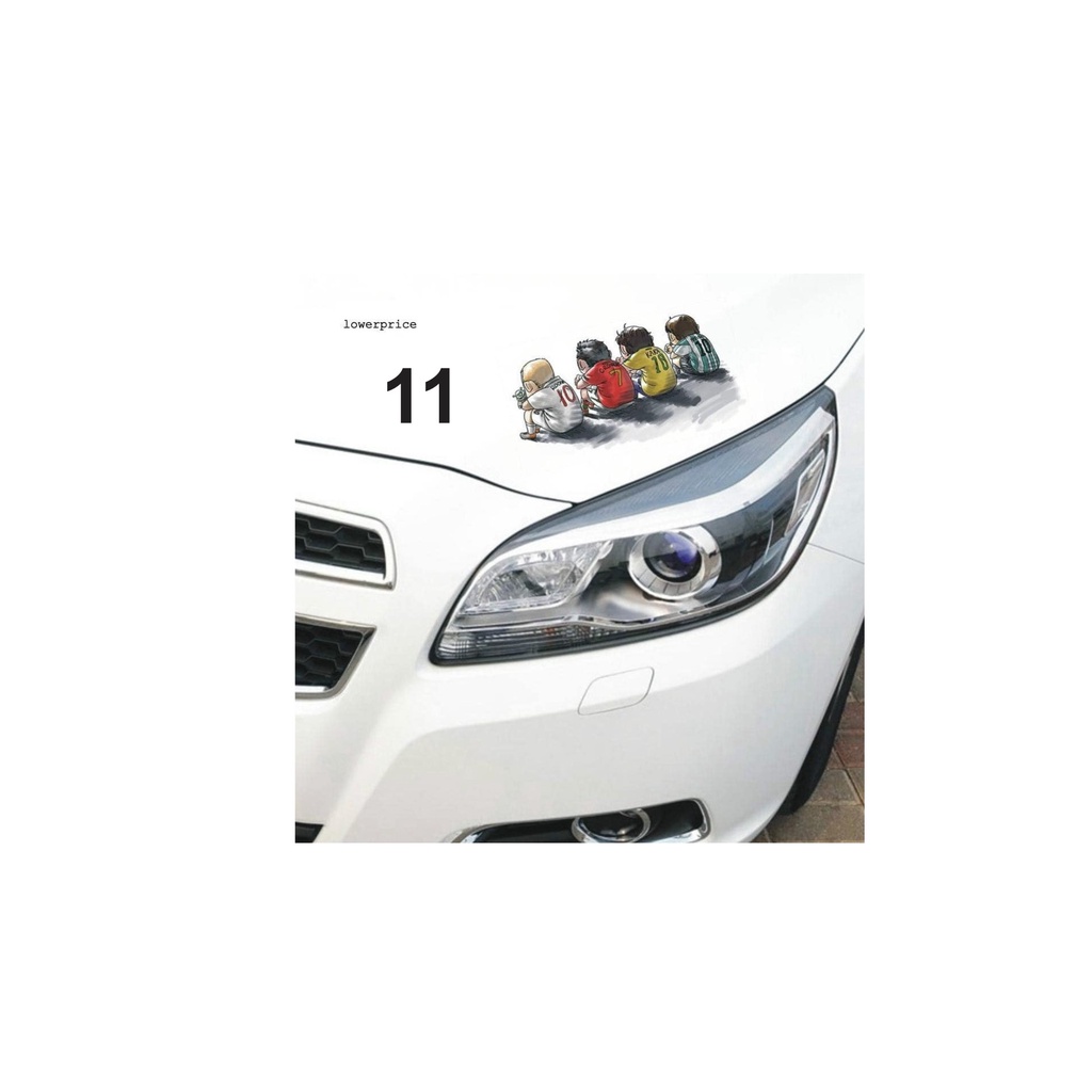 Decal_Tem Sticker dán trang trí xe ô tô ngộ nghĩnh dễ thương_giúp che đi các vết xước