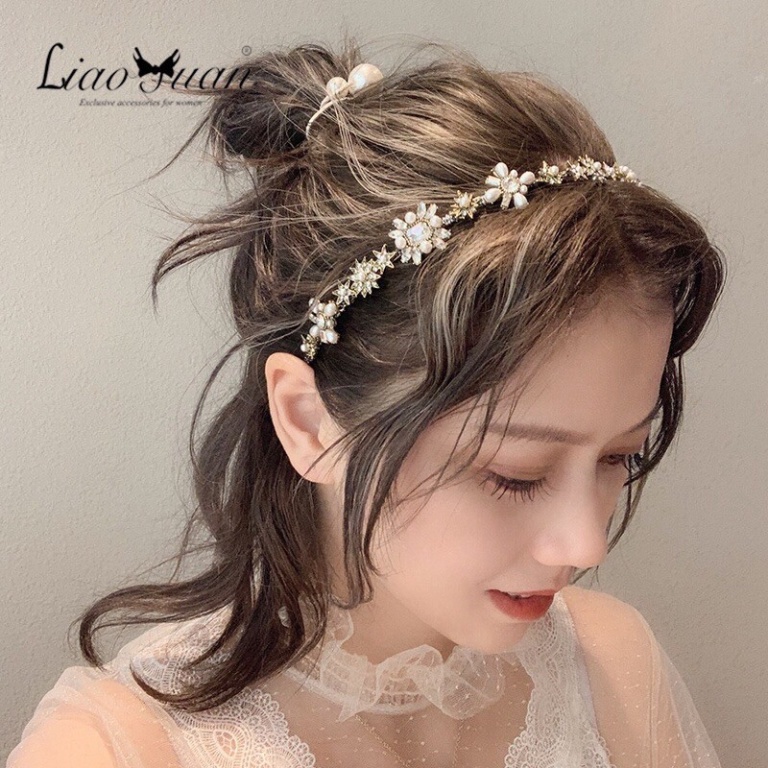 Bờm tóc đính đá hoa tuyết VIP sang chảnh Mã TT-8