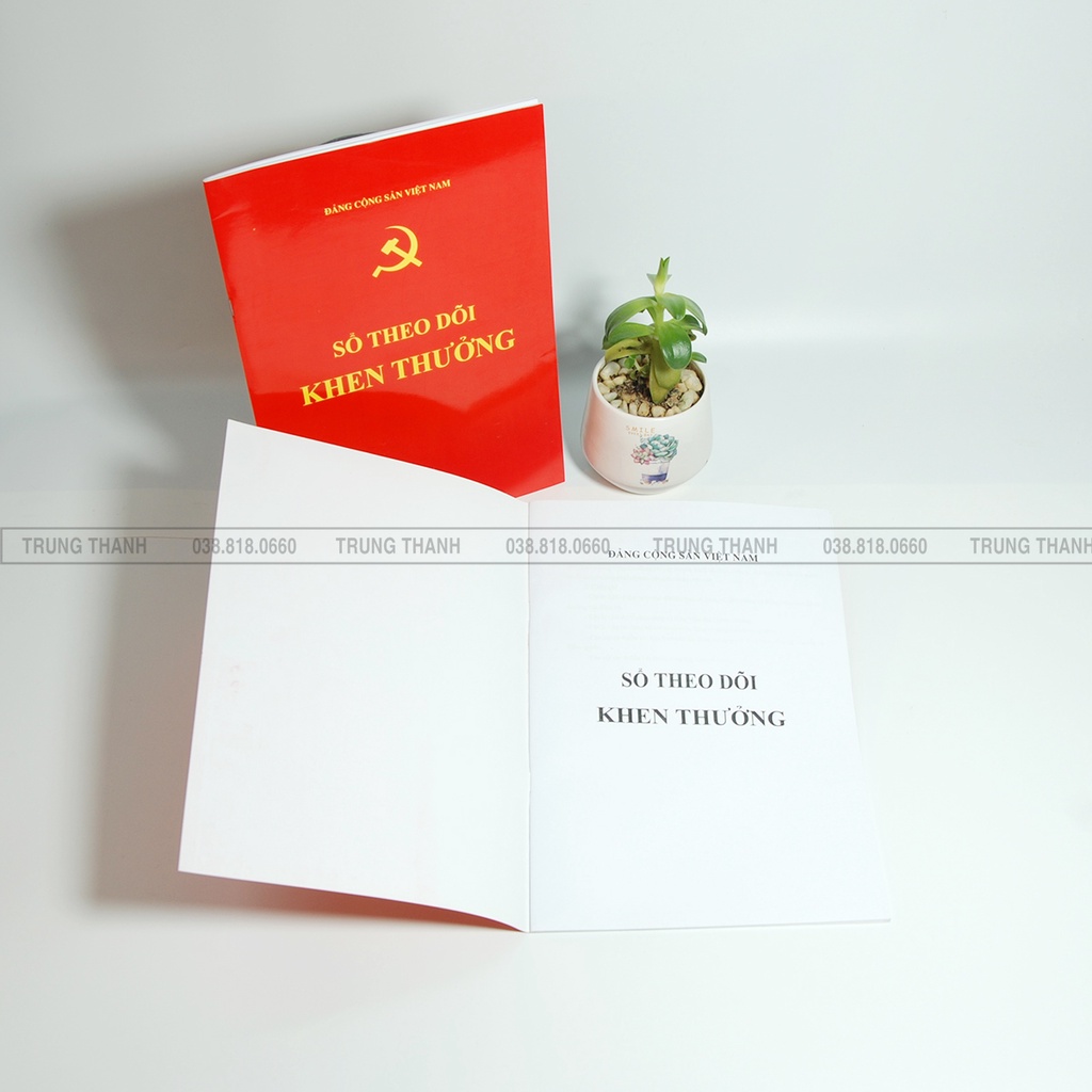 Sổ theo dõi khen thưởng, kích thước khổ a4, 50 trang ruột.