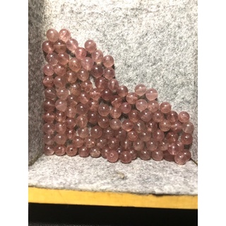 Hạt đá thach anh dâu tây ~7mm