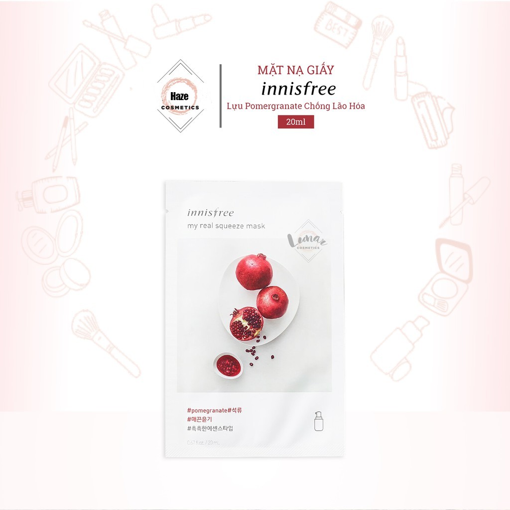 Mặt Nạ Giấy Lựu-Mask Sheet My Real Squeeze Mask 20ml