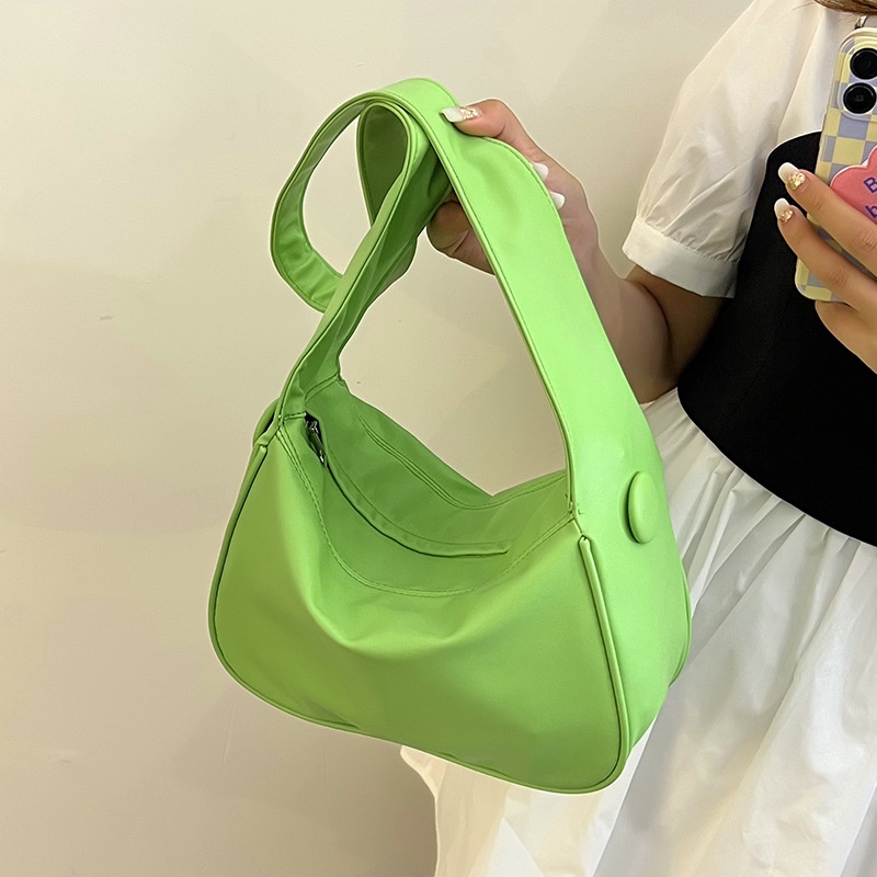 Túi Đeo Chéo Màu Trơn Có Khóa Kéo Thời Trang Cho Nữ