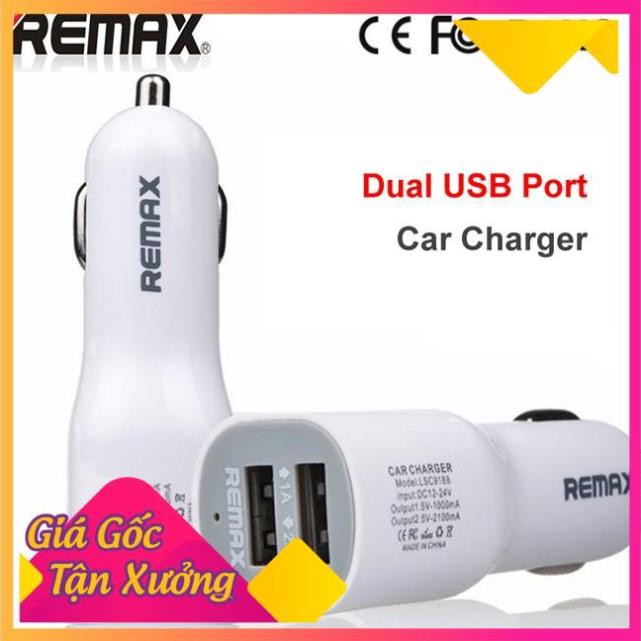 🍀 Giá sỉ 🍀  Cóc Sạc Xe Hơi 2 Cổng USB Remax