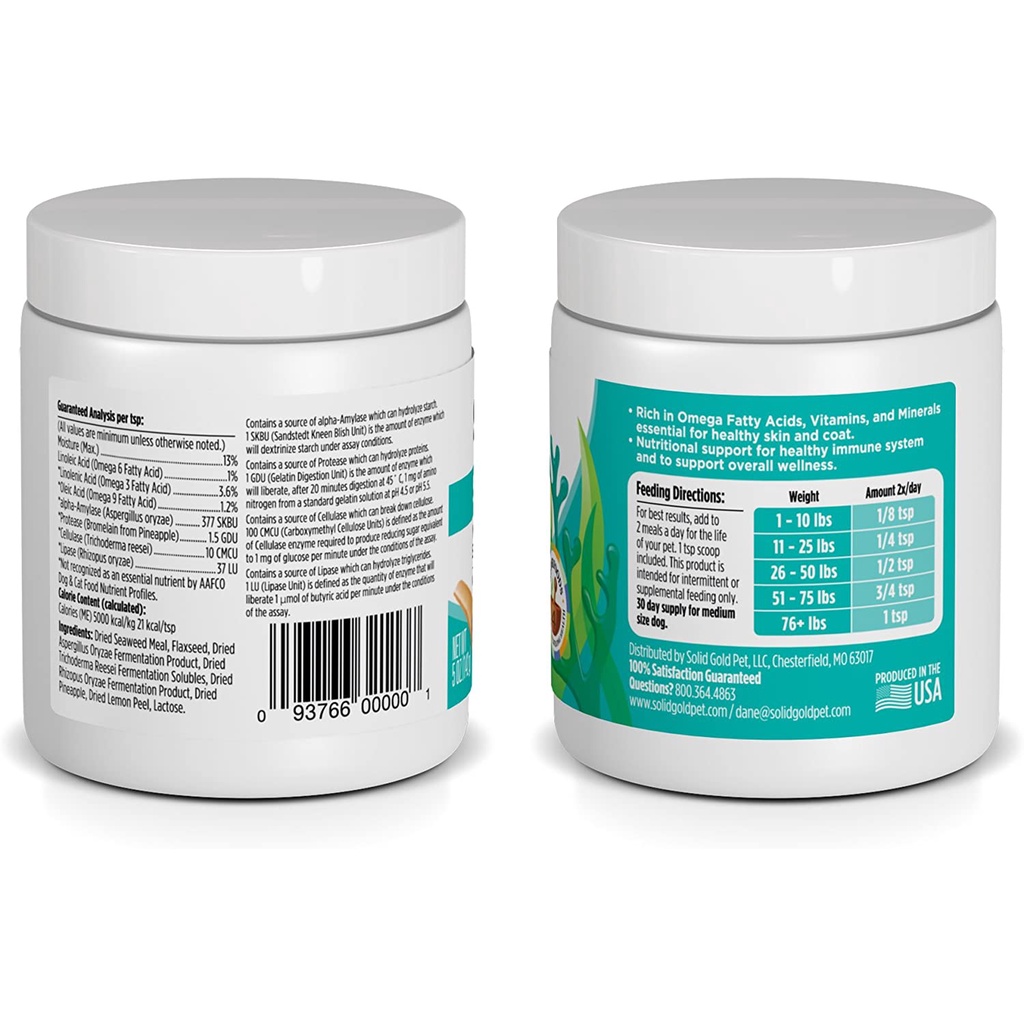 Bột Vitamin Tổng Hợp Cho Chó Mèo Solid Gold SeaMeal Tinh Chế Từ Tảo Biển Hỗ Trợ Tiêu Hóa Đường Ruột, Miễn Dịch, Da Lông