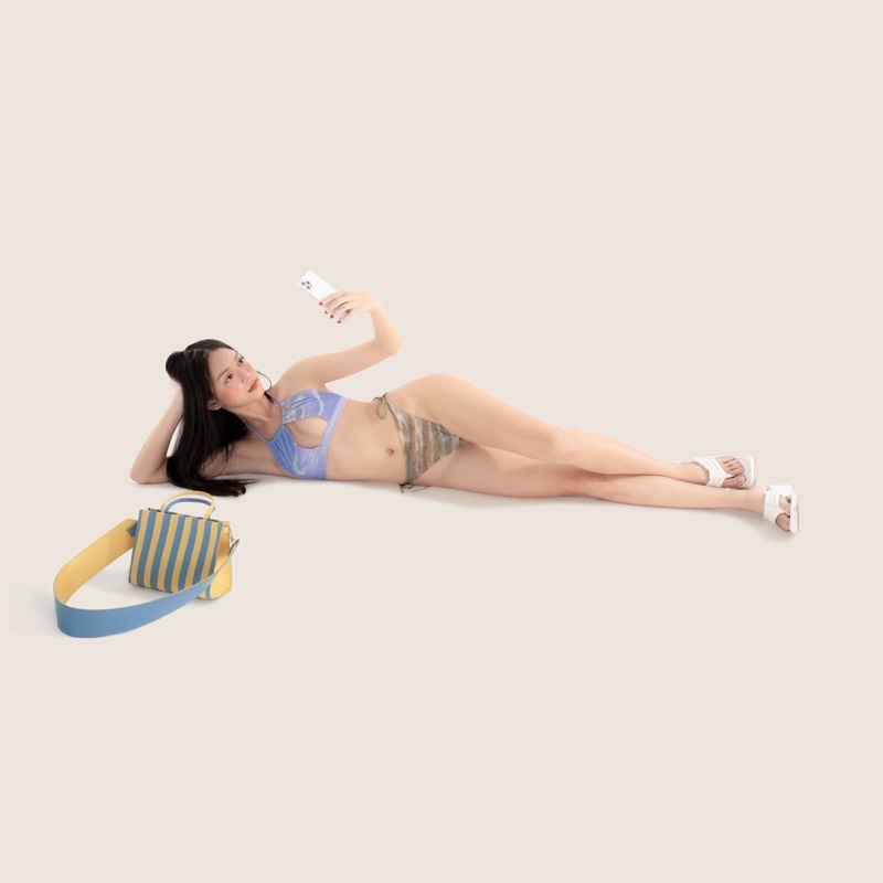 #aeiejunior DESKTOP BIKINI: set bikini thun lưới khoét ngực, chi tiết thắt dây. | BigBuy360 - bigbuy360.vn