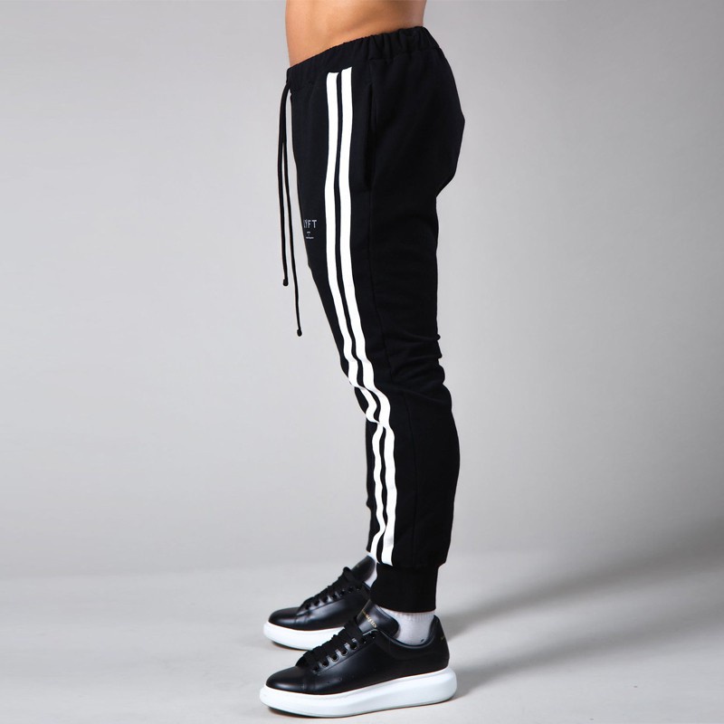 Quần Cotton Thể Thao Kẻ Sọc Cho Nam Size M-3XL