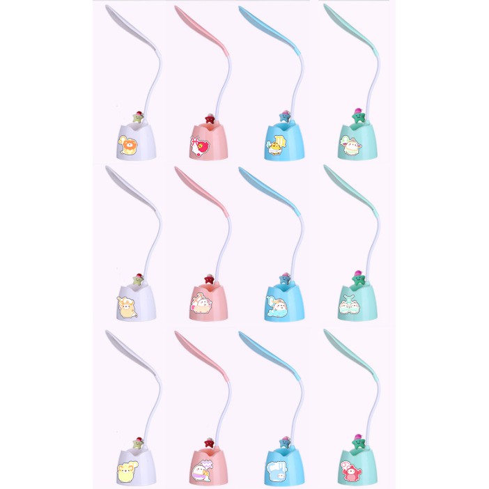 Đèn bàn Led 12 cung hoàng đạo DBL32 cute kèm ống cắm bút ( có thể đỡ điện thoại ) hoạt hình dễ thương idol thần tượng