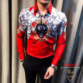 Áo sơ mi họa tiết versace SM2123