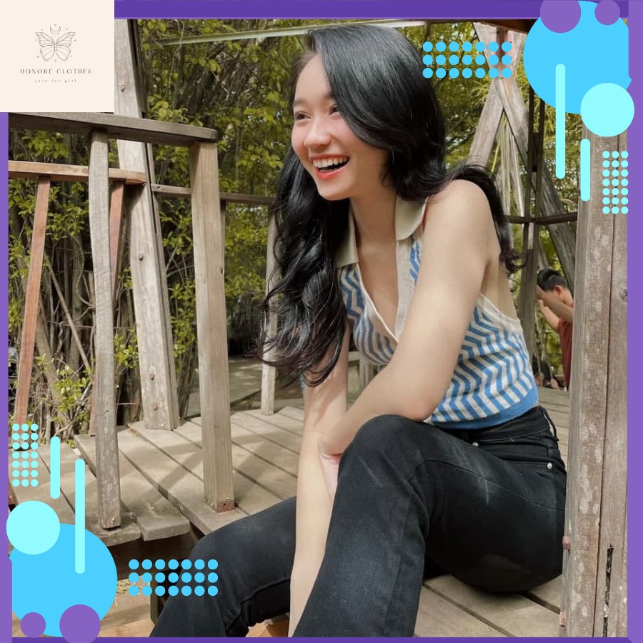 [Mã FAMAYWA giảm 10K đơn 50K] [FREESHIP-HÀNG CAO CẤP] Áo Croptop Kiểu Sọc Xanh Sexy Áo Croptop 2 Dây Hottrend Hè 2021 | BigBuy360 - bigbuy360.vn