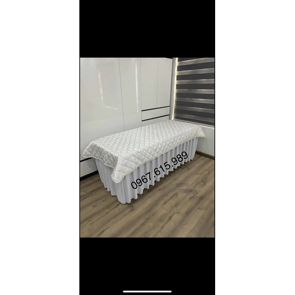 Tấm phủ giường lụa trần bông cho spa, thẩm mỹ viện KT 110*220cm