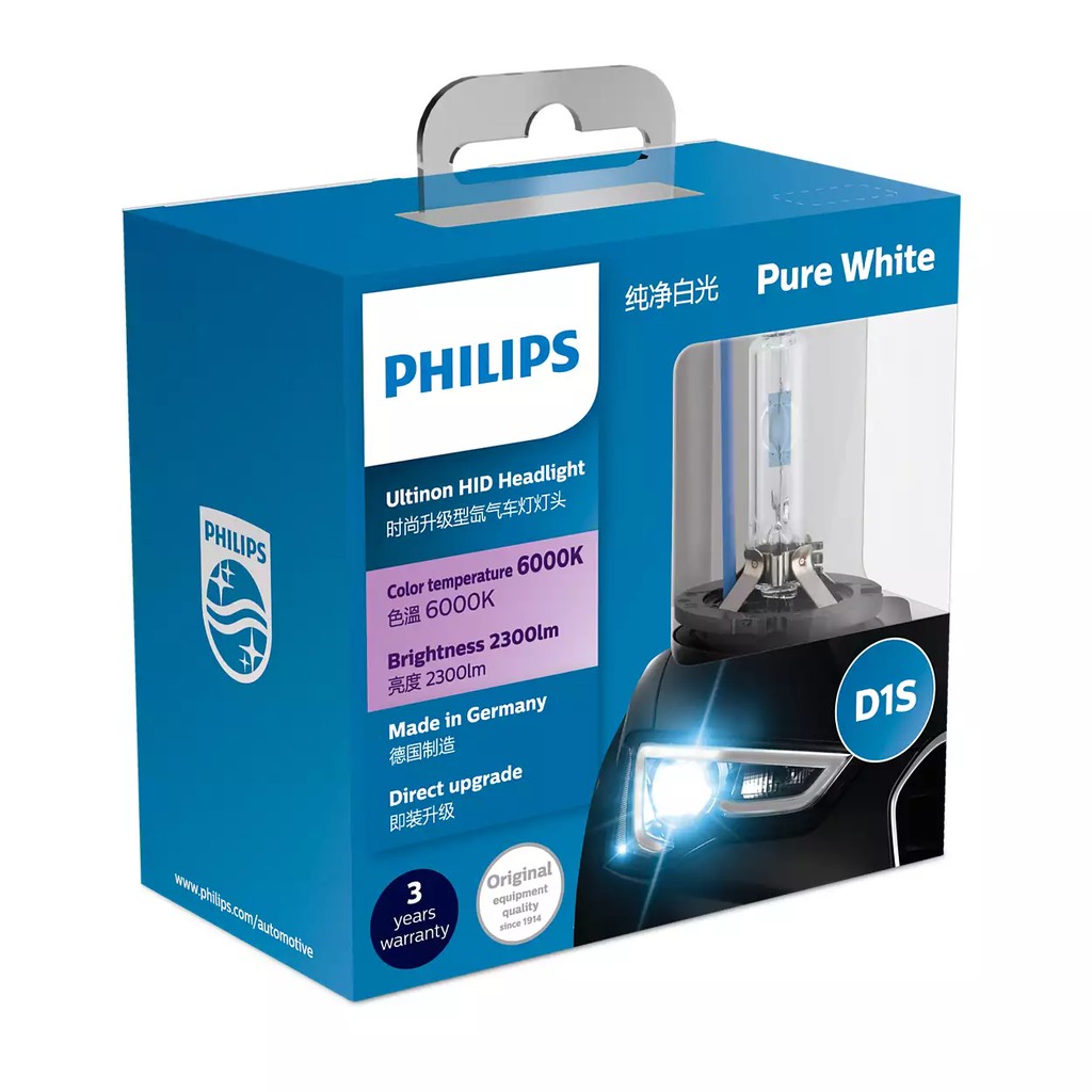 BÓNG ĐÈN Ô TÔ PHILIPS BÓNG ĐÈN XE HƠI XENON PHILIPS D1S 85415WXX2 6000K 85415 85V ÁNH SÁNG TRẮNG MÁT