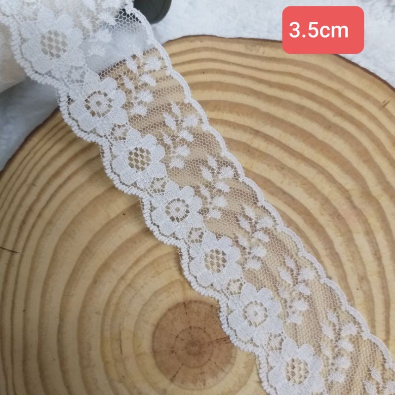 Ren lưới poly,  màu trắng , size 2cm đến 6.2cm .