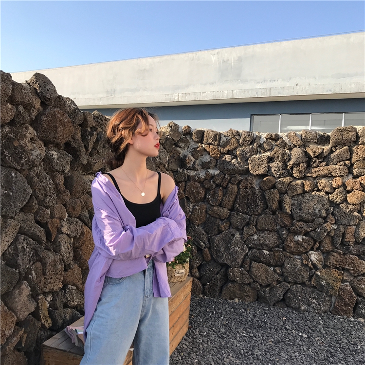 Áo hai dây màu trơn sành điệu dành cho nữ 22991