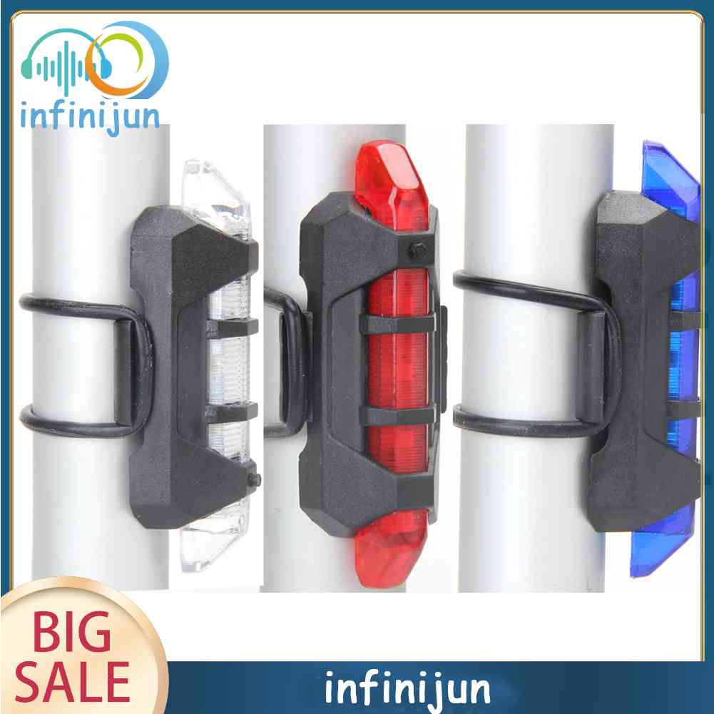 Đèn LED 5 Bóng Gắn Đuôi Xe Đạp Có Thể Sạc Lại Bằng Cổng USB