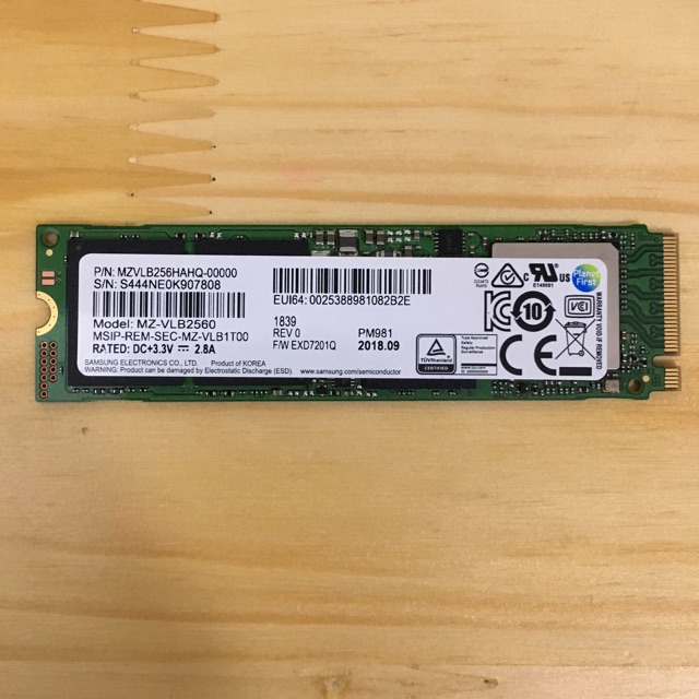Ổ cứng máy tính SSD M2 PCIe 2280 Samsung PM981/PM981a NVMe - 256/512GB/1Tb/2Tb