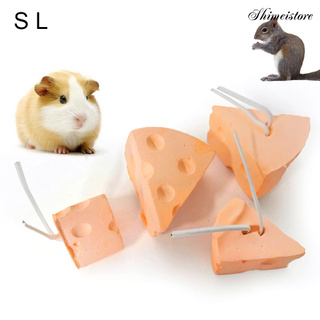Đồ Chơi Đá Mài Răng Bằng Khoáng Chất Canxi Hình Miếng Phô Mai Cho Chuột Hamster/Thỏ Nuôi