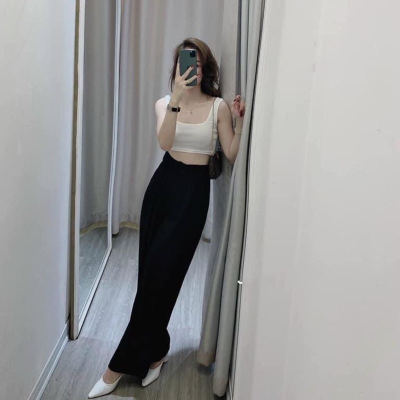Quần Ống Rộng Đũi Dáng Dài- Quần Đũi Suông Cạp Chun Sau Siêu Hách Dáng M6580 -Teen 888