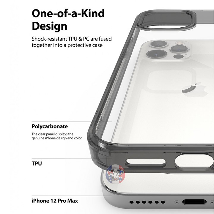 Ốp lưng chống sốc Ringke Fusion cho IPhone 12 Pro Max / 12 Pro chính hãng - Hàng nhập khẩu | BigBuy360 - bigbuy360.vn