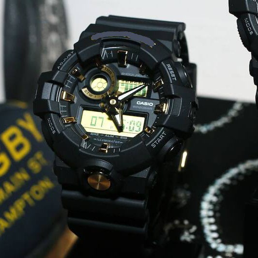 Đồng hồ nam GS GA710 full đen dáng thể thao
