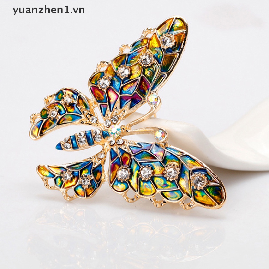 Ghim Cài Áo Hình Bướm Đính Đá Nhiều Màu Sắc