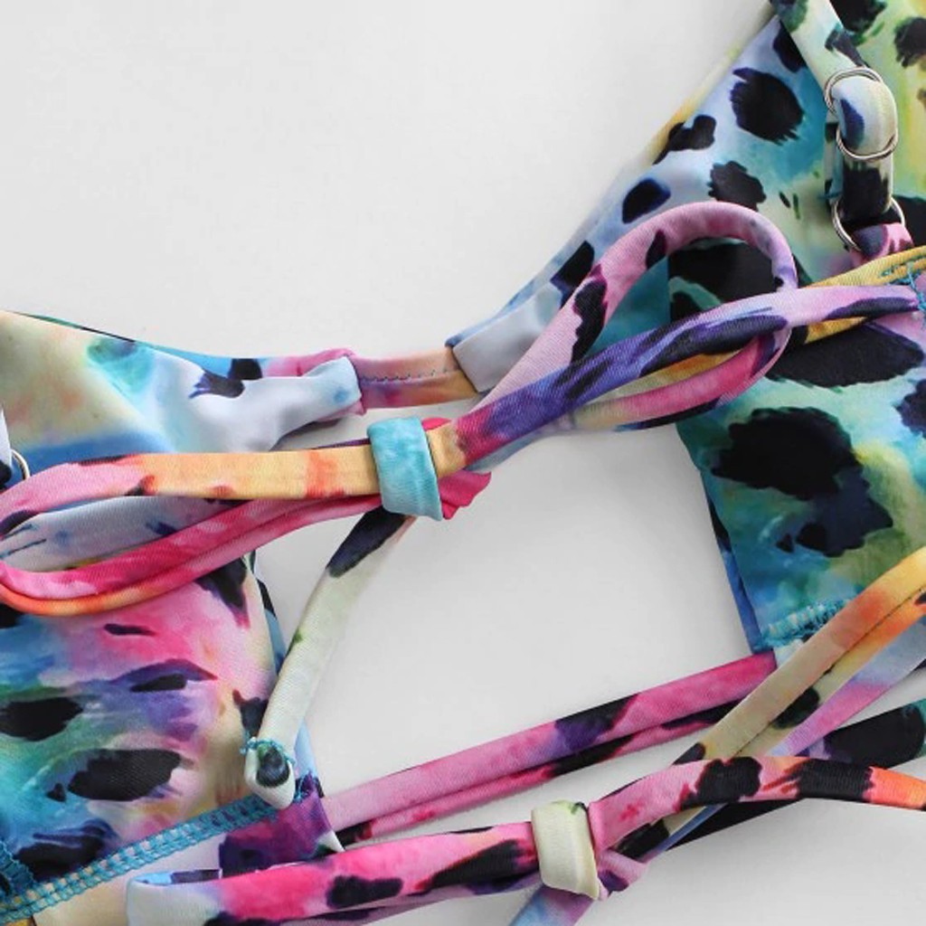 Set bikini hai mảnh họa tiết da rắn kiểu hở quyến rũ cho nữ | BigBuy360 - bigbuy360.vn