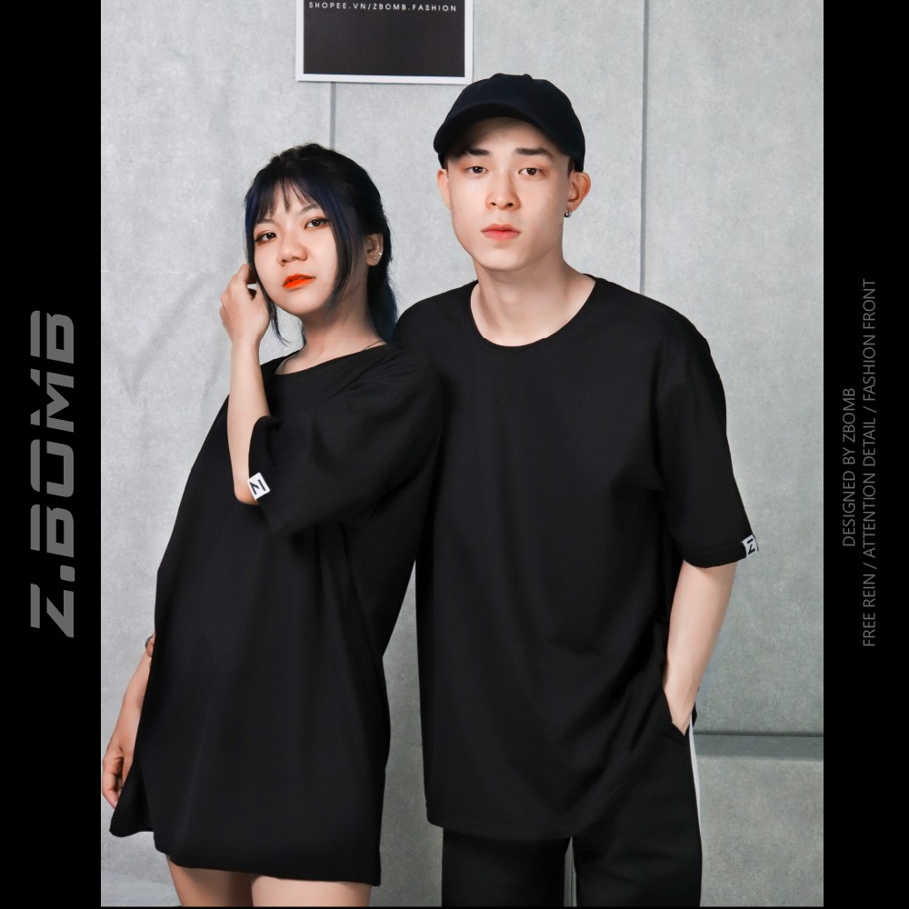 Áo Thun Oversize Dáng Unisex Nam Nữ Tay Lỡ Form Rộng Basic Tee ZBOMB | BigBuy360 - bigbuy360.vn