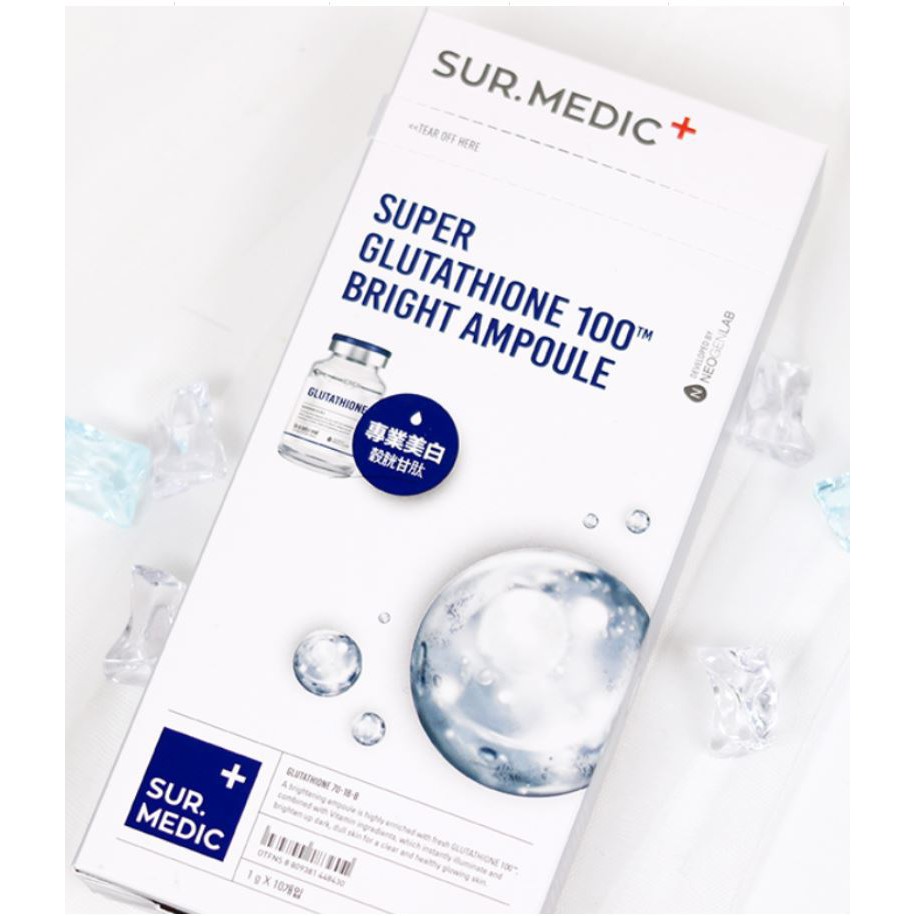 Tinh Chất Truyền Trắng Sur.Medic+ Super Glutathione 100TM Bright Ampoule