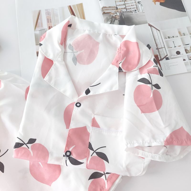 Đồ ngủ PIJAMA nữ 🔹️ẢNH THẬT CUỐI🔸️ Đồ bộ mặc nhà siêu đáng yêu - Chất lụa không bóng cực mịn, hoạ tiết xinh xắn | BigBuy360 - bigbuy360.vn