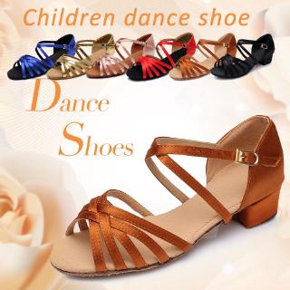 Children Latin Tango Dance Shoes Soft Bottom Exercise Sandals