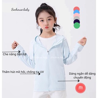 Áo chống nắng cho bé chống tia UV cao cấp , Áo  nắng trẻ em , áo khoác nắng hàng xuất Nhật Sóc's House 10-30kg