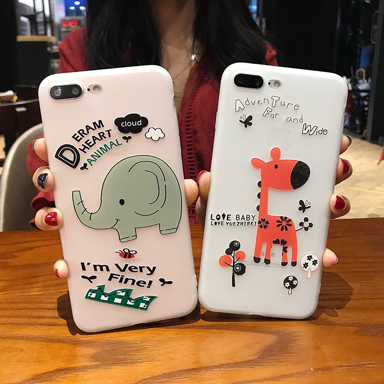 [ IPHONE ] Ốp Voi Và Hươu Cao Cổ - Ốp SIlicon - B071 | BigBuy360 - bigbuy360.vn