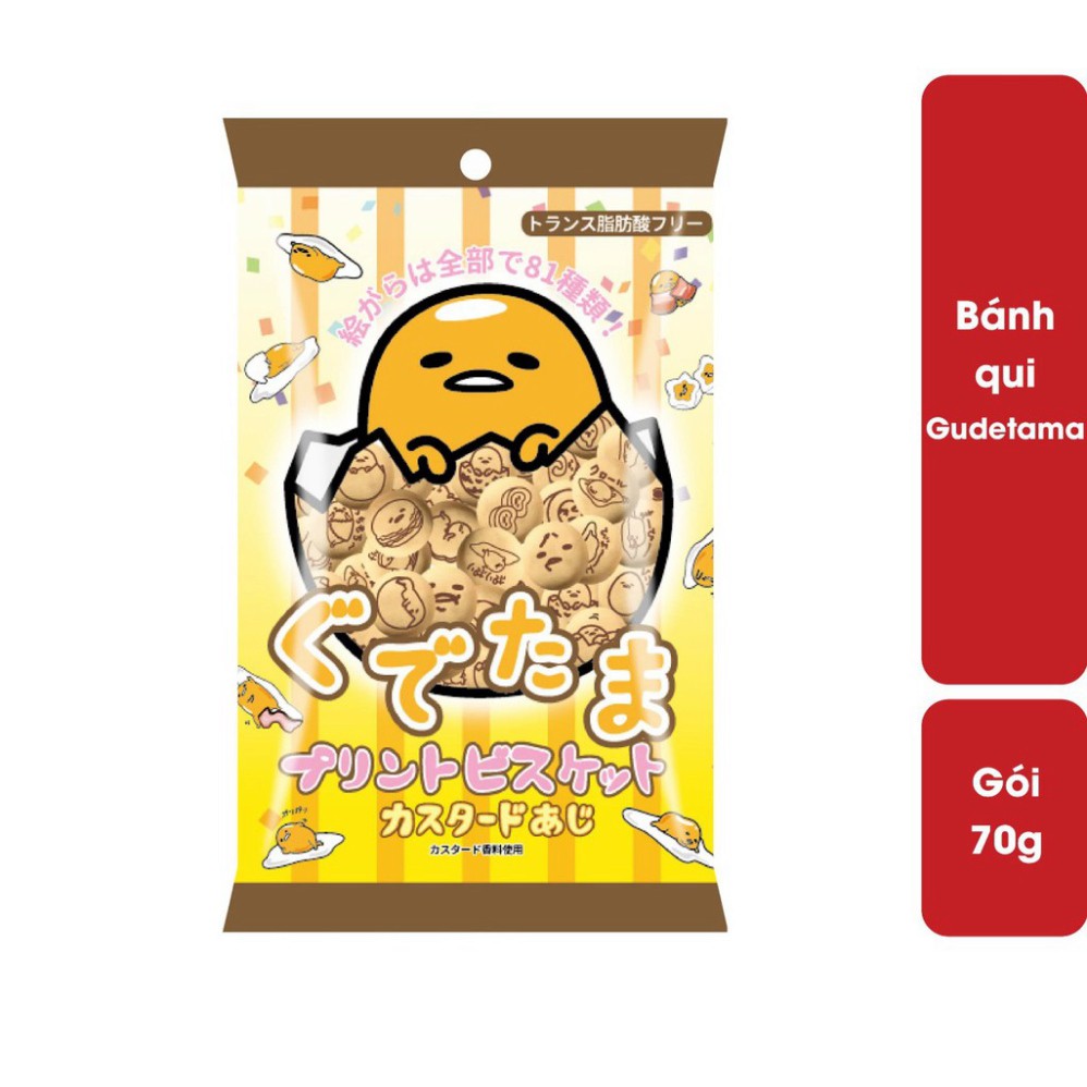 Bánh qui Gudetama Hokka Nhật 70g, hình nhân vật dễ thương, hương thơm lúa mì, tan chảy khi ăn