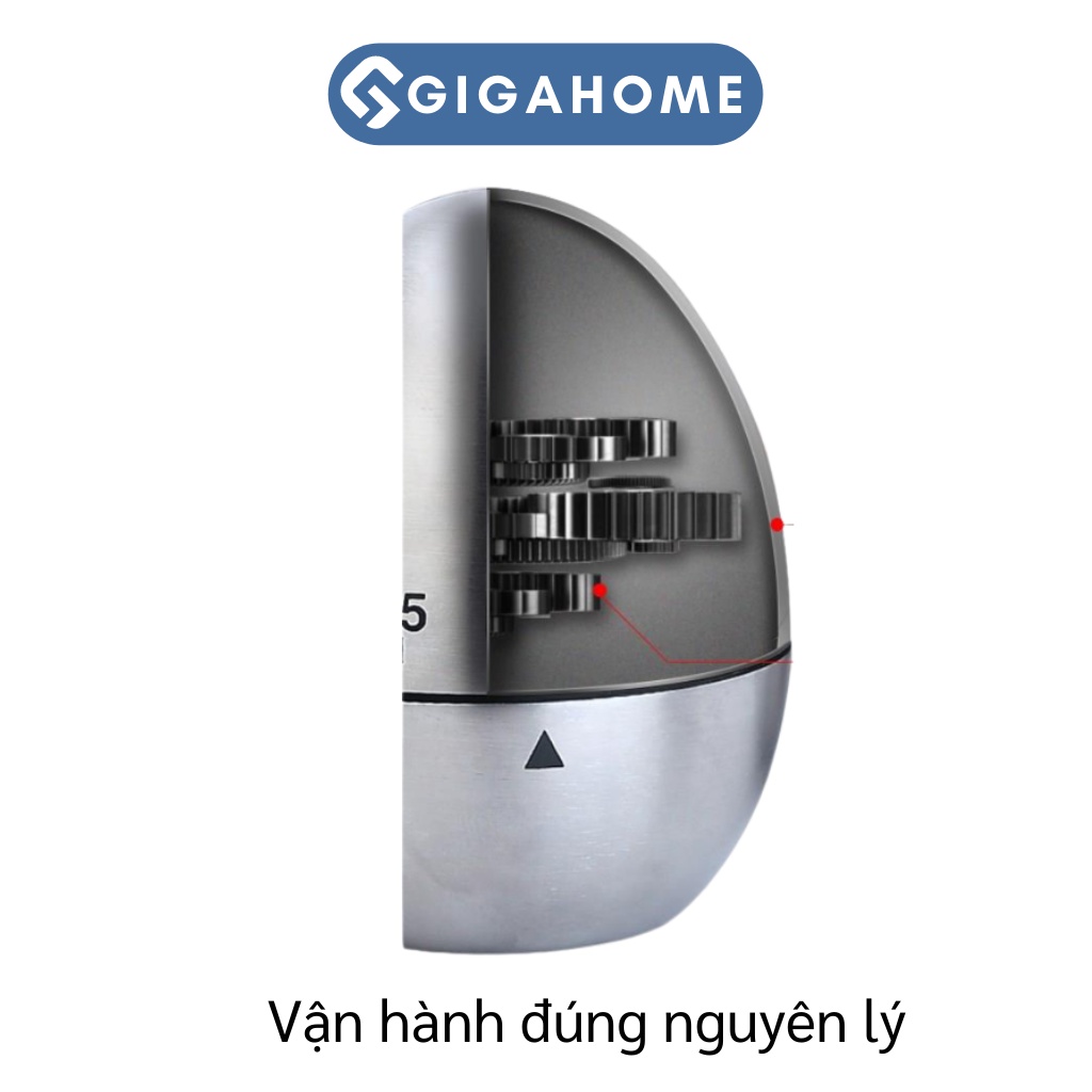 Đồng Hồ Cơ Quả Trứng GIGAHOME Hẹn Giờ Nấu Ăn, Làm Bài Tập 60 Phút 6797
