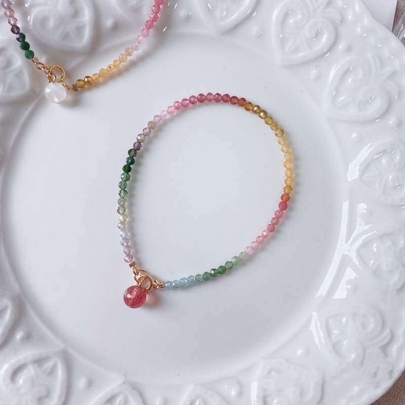 Vòng tay tourmaline đa sắc