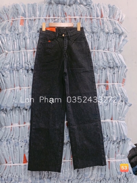 QUẦN JEAN ĐEN ỐNG RỘNG HOTTRENDmã 053