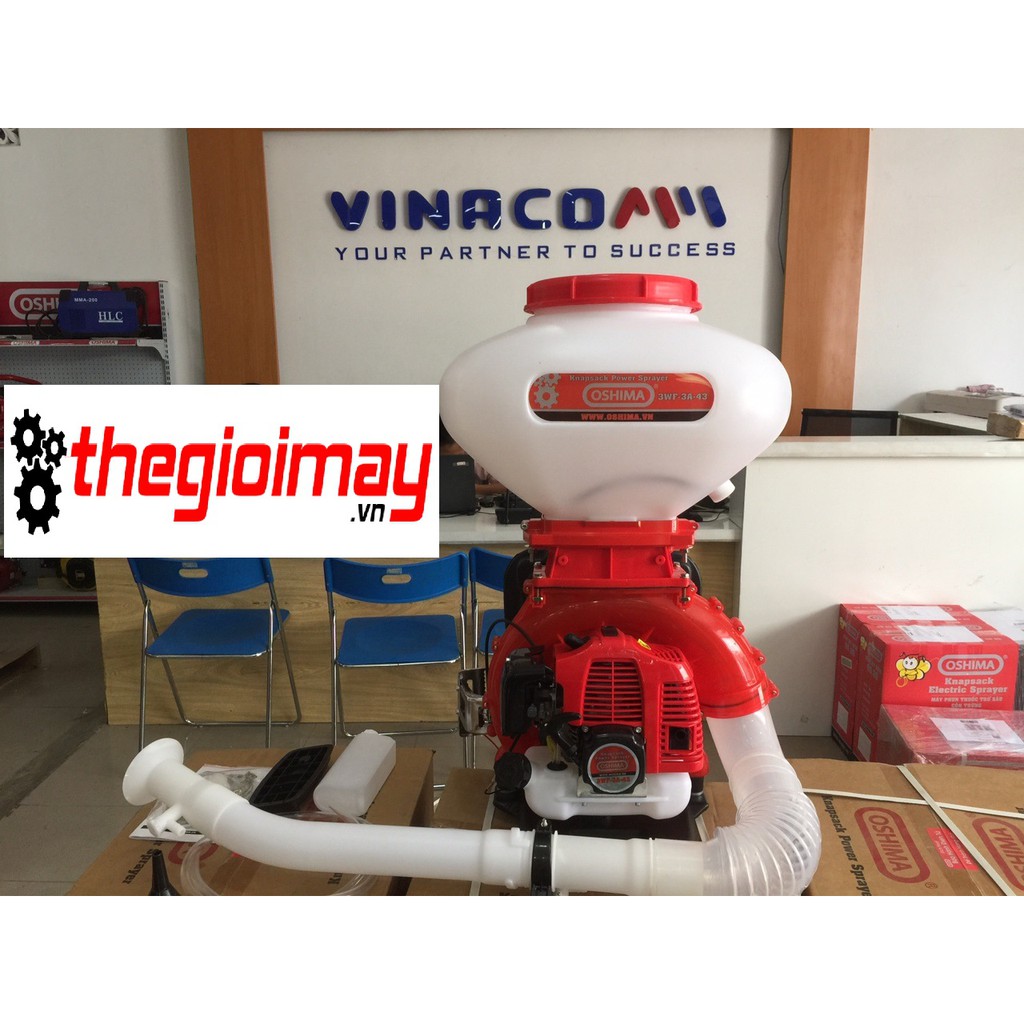 Bình xịt xạ phân, phun vôi bột, phun hạt, thổi lá Oshima 3WF-3A-43