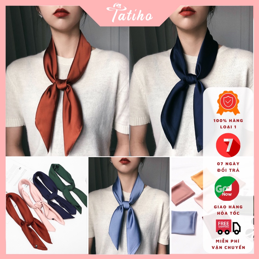 [Hàng Xịn, Giá Tốt] Khăn Lụa Vuông Cao Cấp Trơn Chất Liệu Lụa Chiffon 70x70cm - Mã KL039
