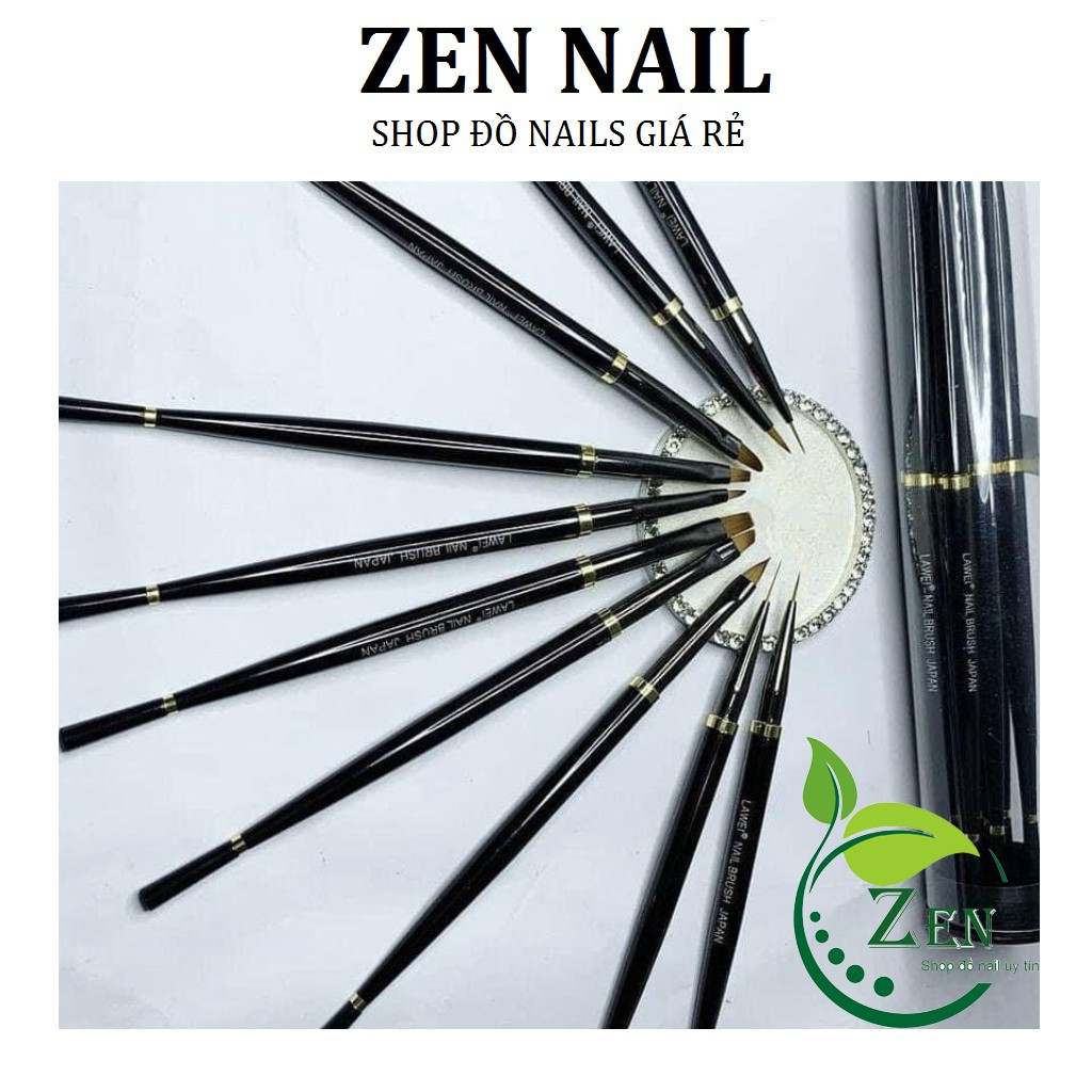 Cọ vẽ nail, Bộ cọ 10 cây LAWEI Nhật Bản - Nail Brush Japan