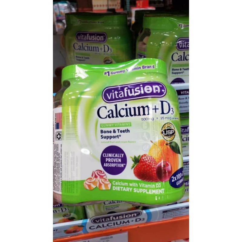 COMBO 2 HỦ kẹo Canxi ViTafision Calcium D2 - Mỹ