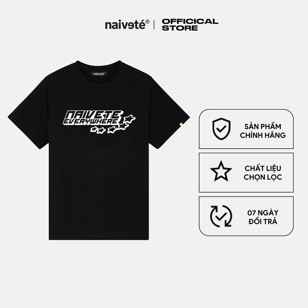 Áo thun unisex StarBoy NAIVETE T-shirt chất liệu cotton cao cấp