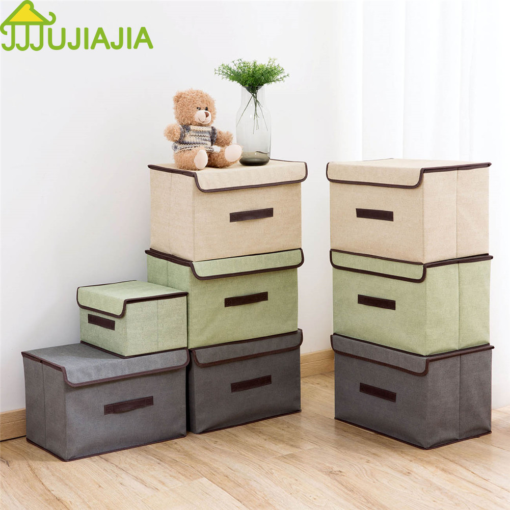 Bộ 2 Hộp JUJIAJIA Chất Liệu Vải Không Dệt Cỡ Lớn Thích Hợp Đựng Đồ Chơi Đa Dụng