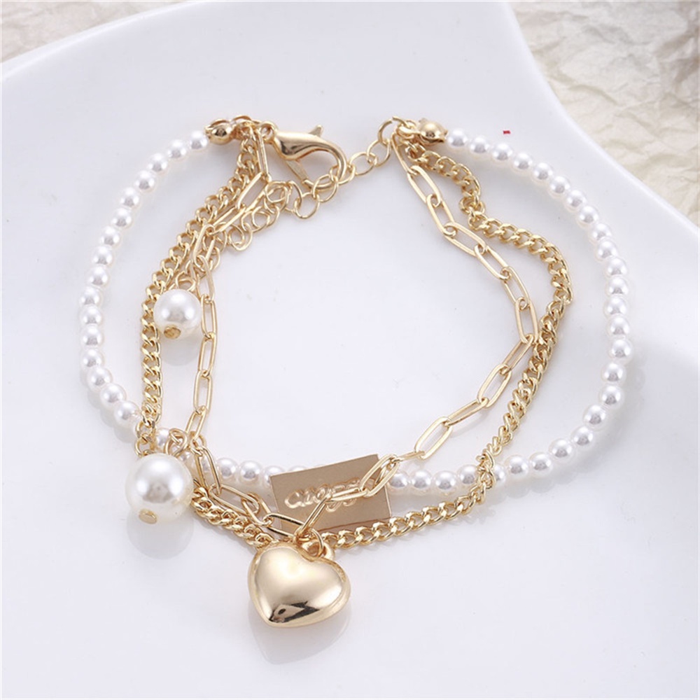 1 Vòng Đeo Tay Đính Ngọc Trai Nhân Tạo Thời Trang Dành Cho Nữ