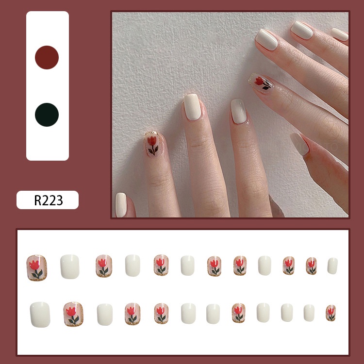 Móng tay giả kèm keo đẹp làm nail noel /R201- /