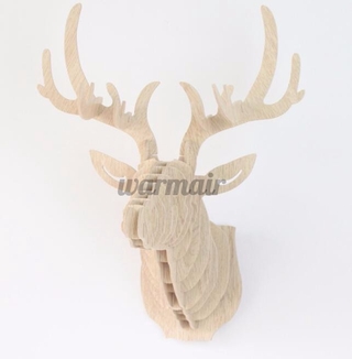 Đầu Hươu Gỗ 3d Treo Tường Trang Trí