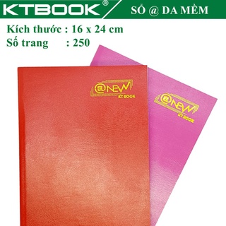 Gói 2 cuốn Sổ tay ghi chép Bìa Da Mềm KTBOOK Cao Cấp nhiều Màu kích thước 16 x 24 cm mã 320 giấy ruột caro - 250 tr