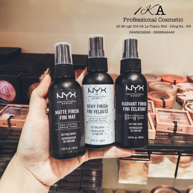 Xịt khoáng khoá lớp trang điểm Nyx make setting spray