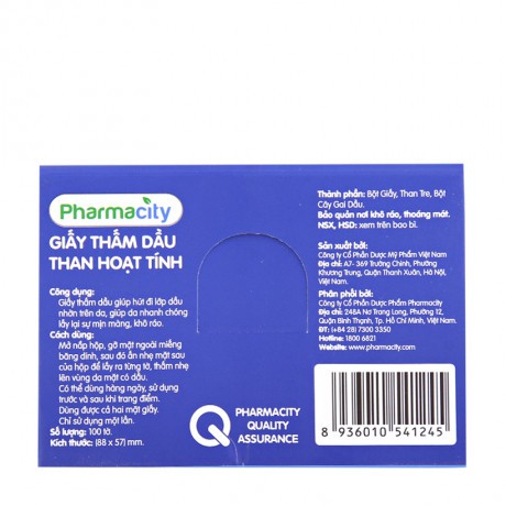 Giấy thấm dầu than hoạt tính Mayan Skincare Charcoal Oil Control Paper 100 tờ