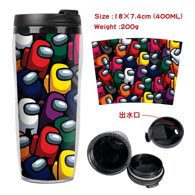 Among Us Impostor Game Large-capacity Double-layer Exquisite Cartoon Sports Bottle Boy and Girl Creative Water Cup Gift