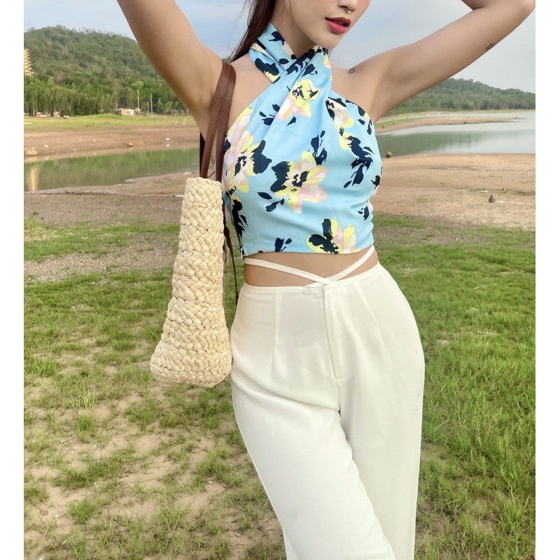 Áo xoắn cổ summer